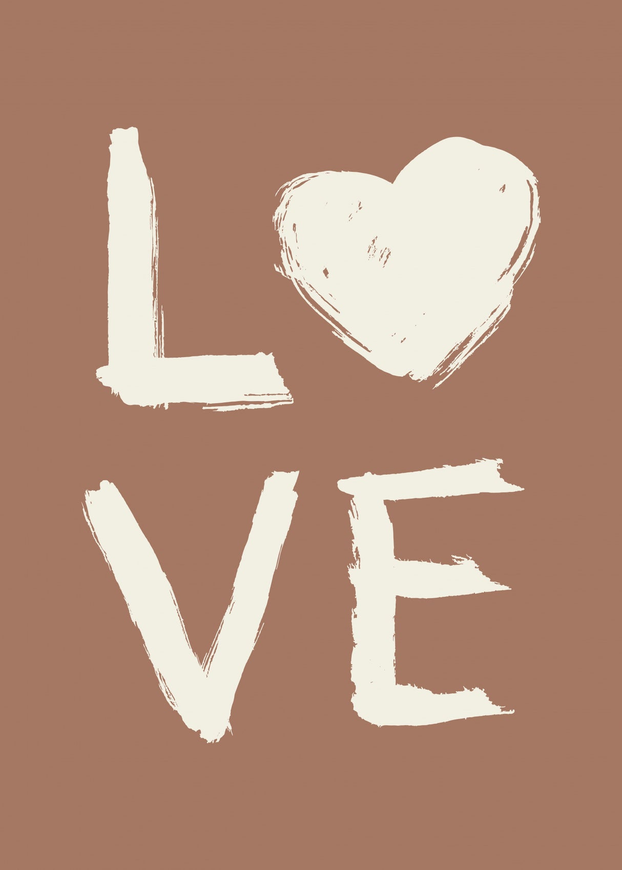 Toothy Love Mocha Mousse 1 Poster och Canvastavla