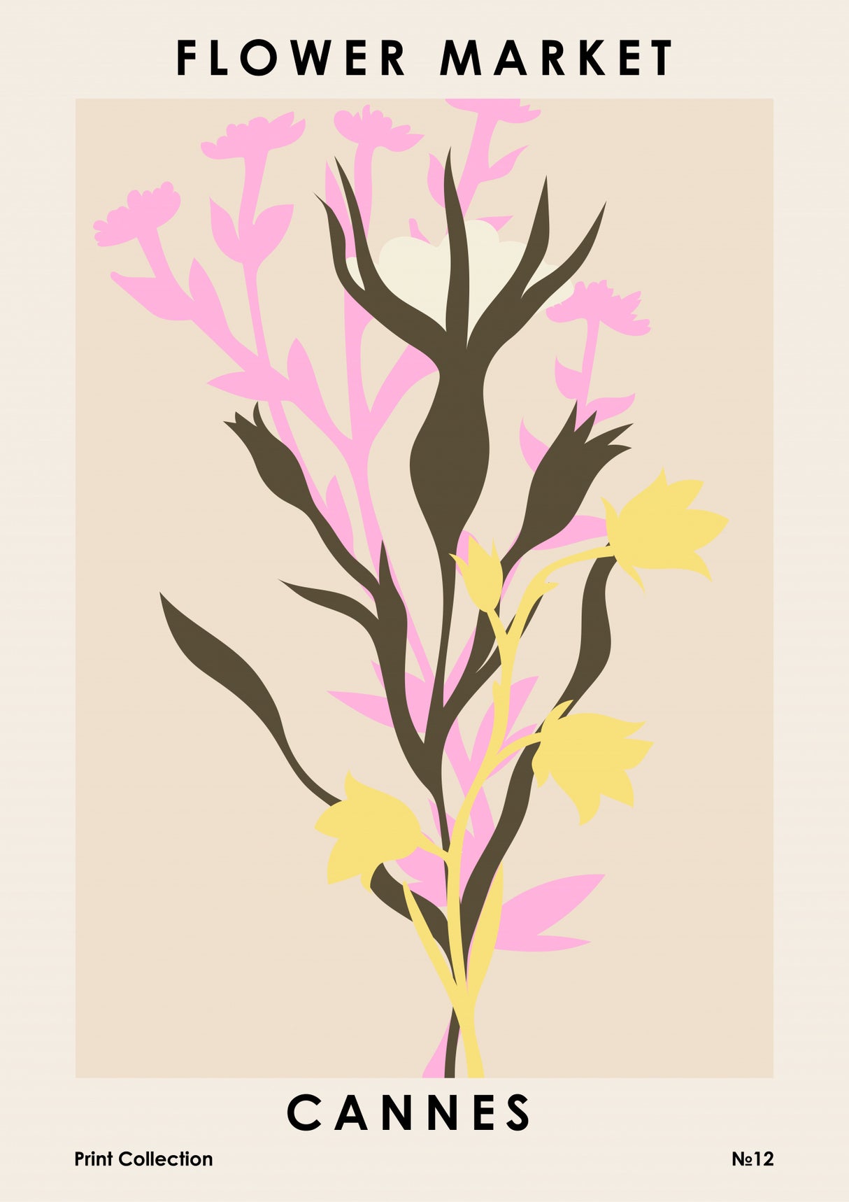 Flower Market Cannes Poster och Canvastavla