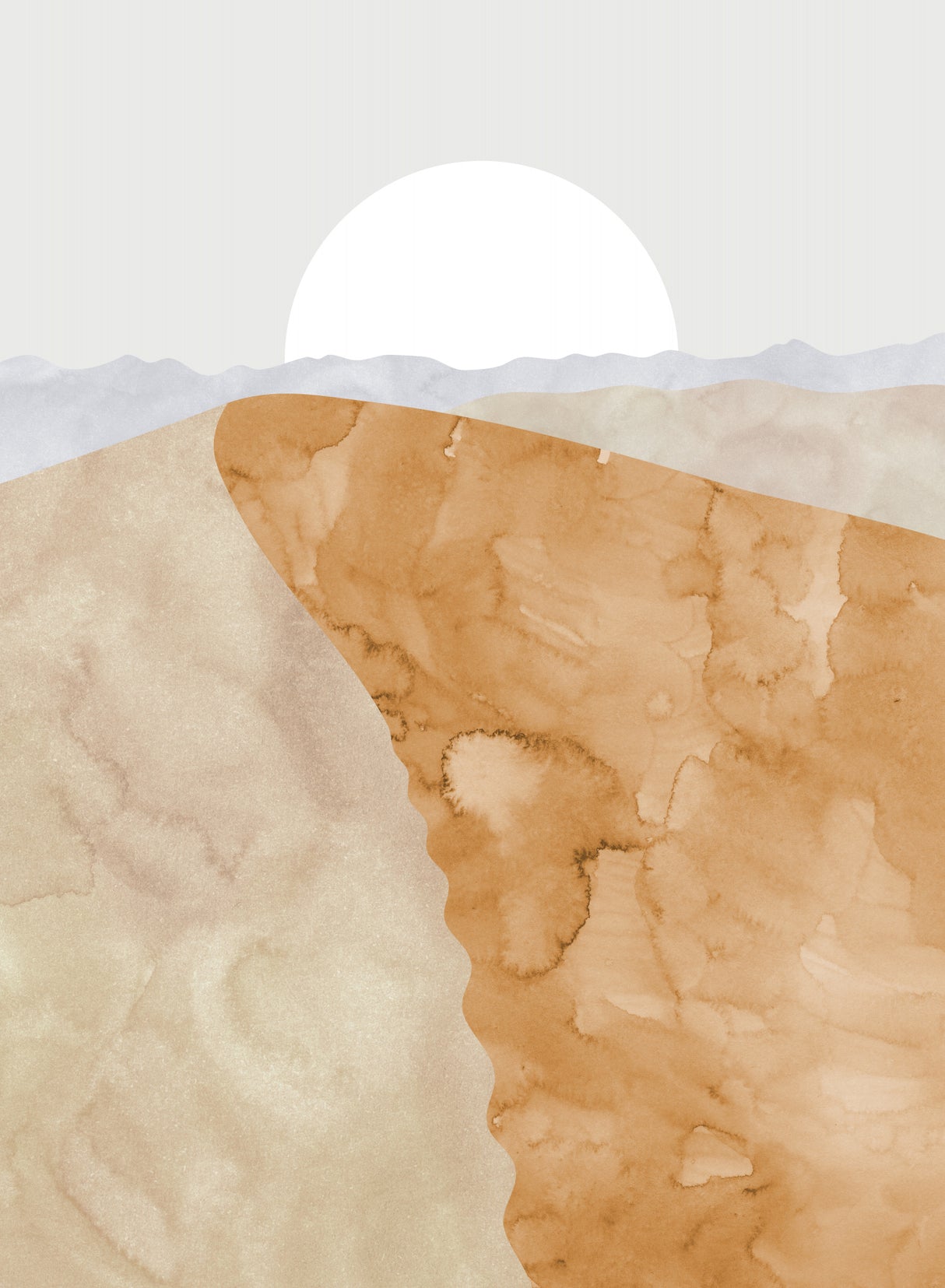 Sand dune and moon Poster och Canvastavla