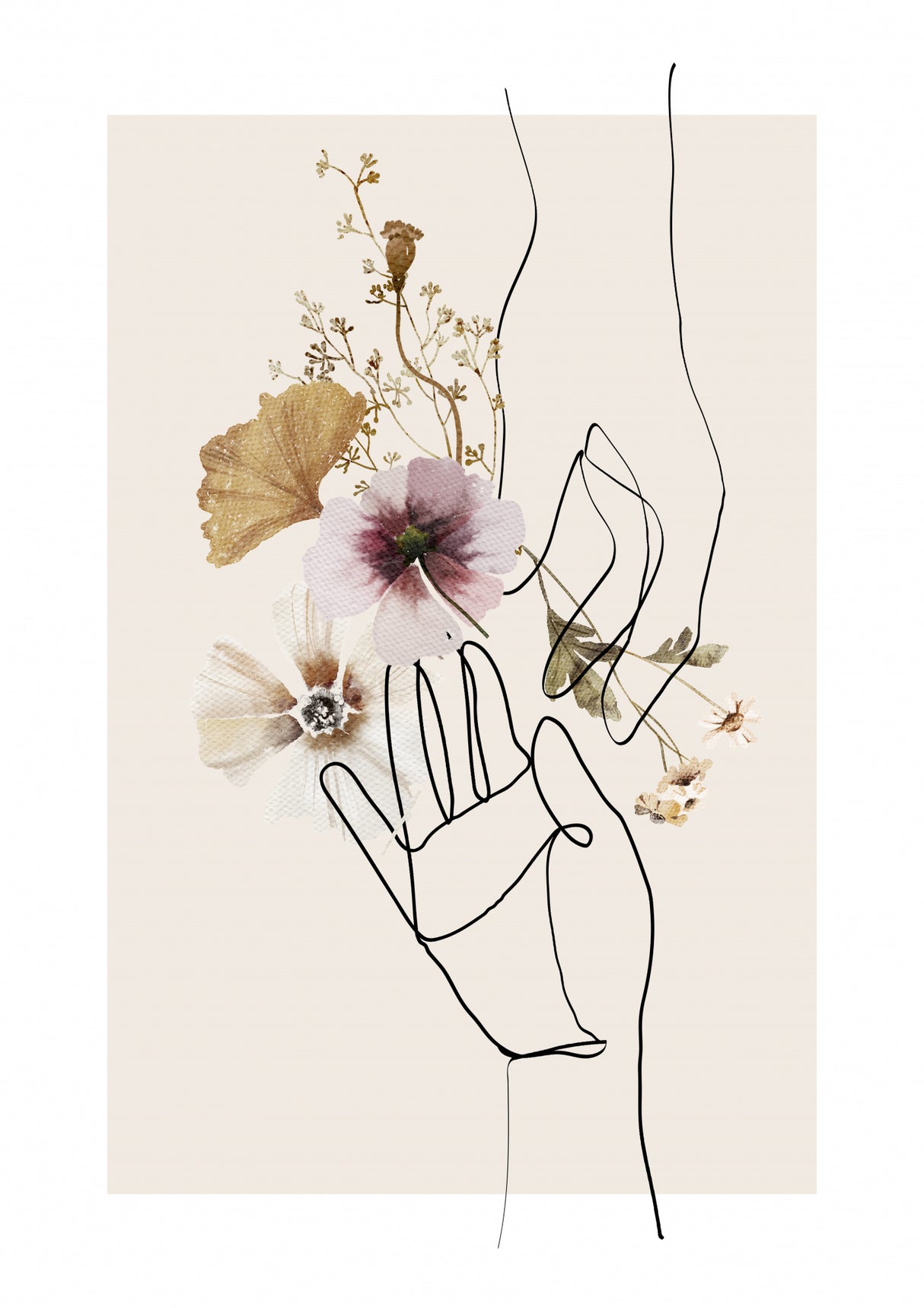 04 Wild Flower Love 2 Lilaxlola Papersize Poster och Canvastavla