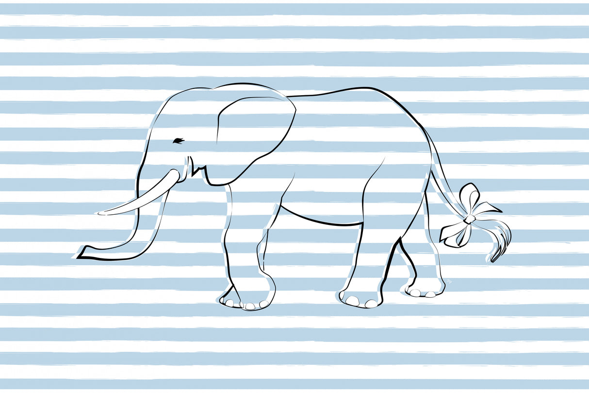 Stripe Elephant Poster och Canvastavla
