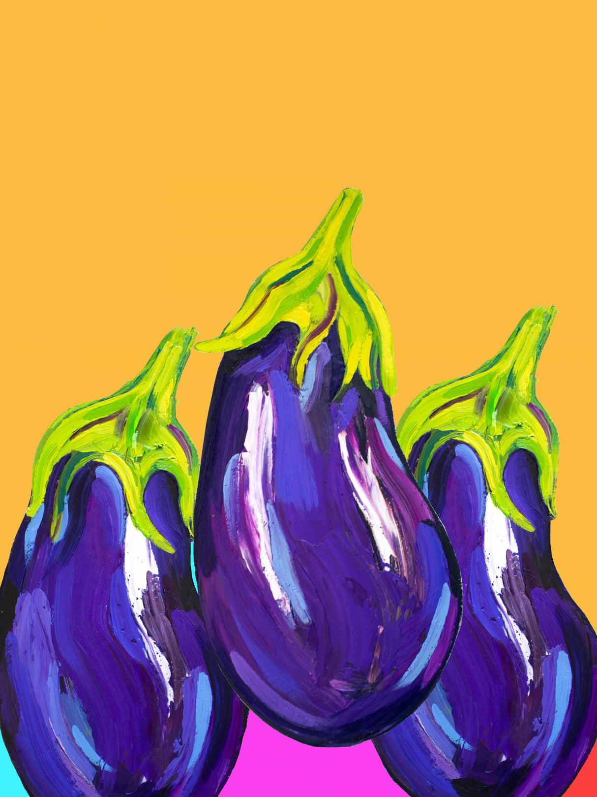 Groovy Aubergines Poster och Canvastavla