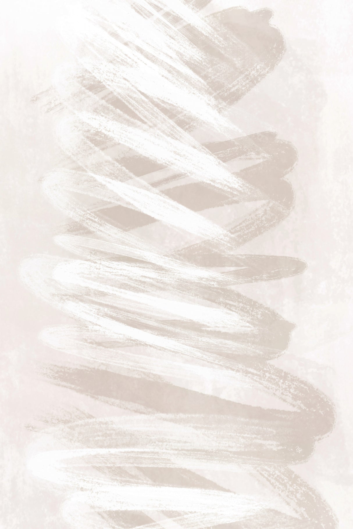 Beige Waves Two Poster och Canvastavla