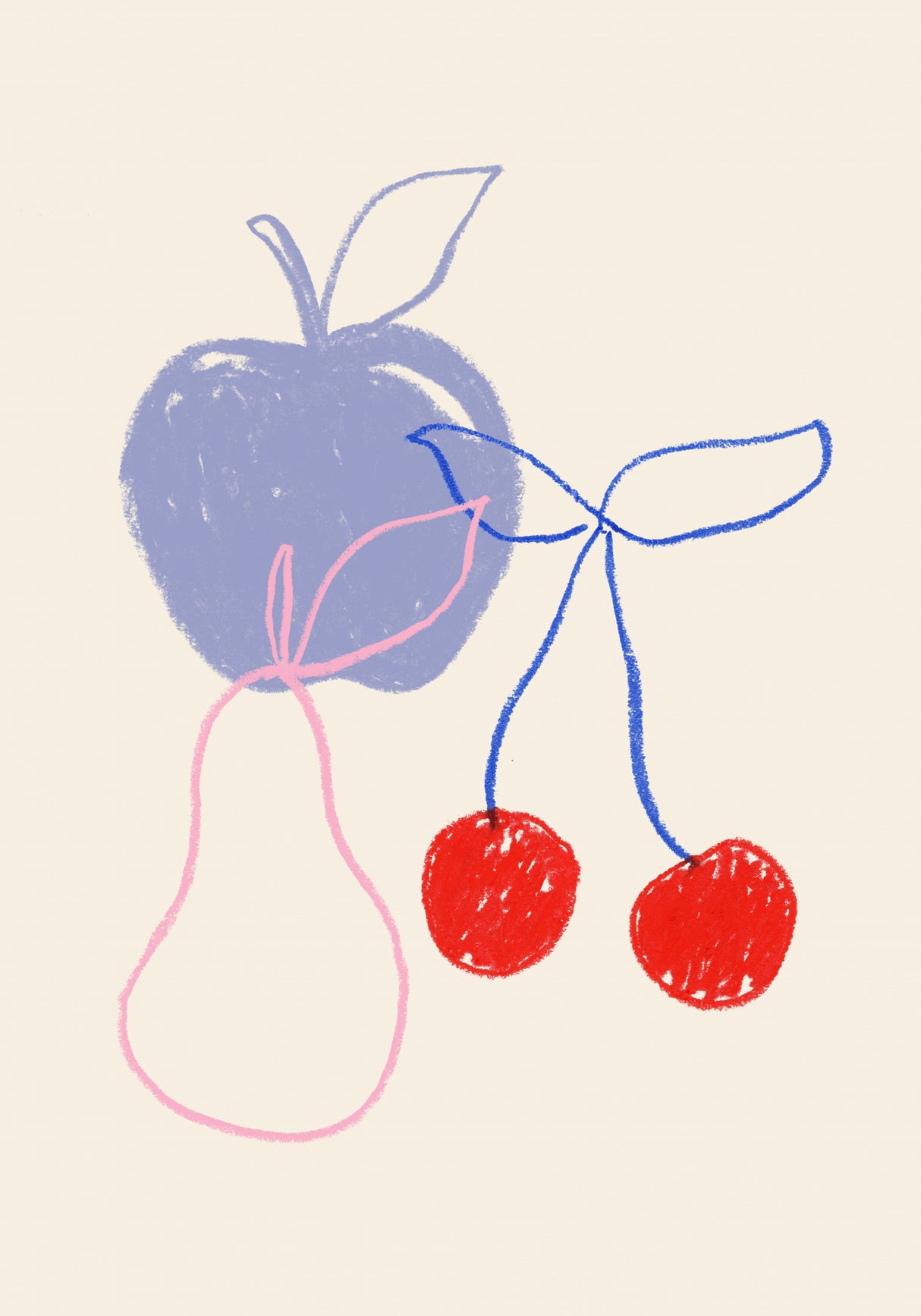 Apple, Cherry and Pear Poster och Canvastavla