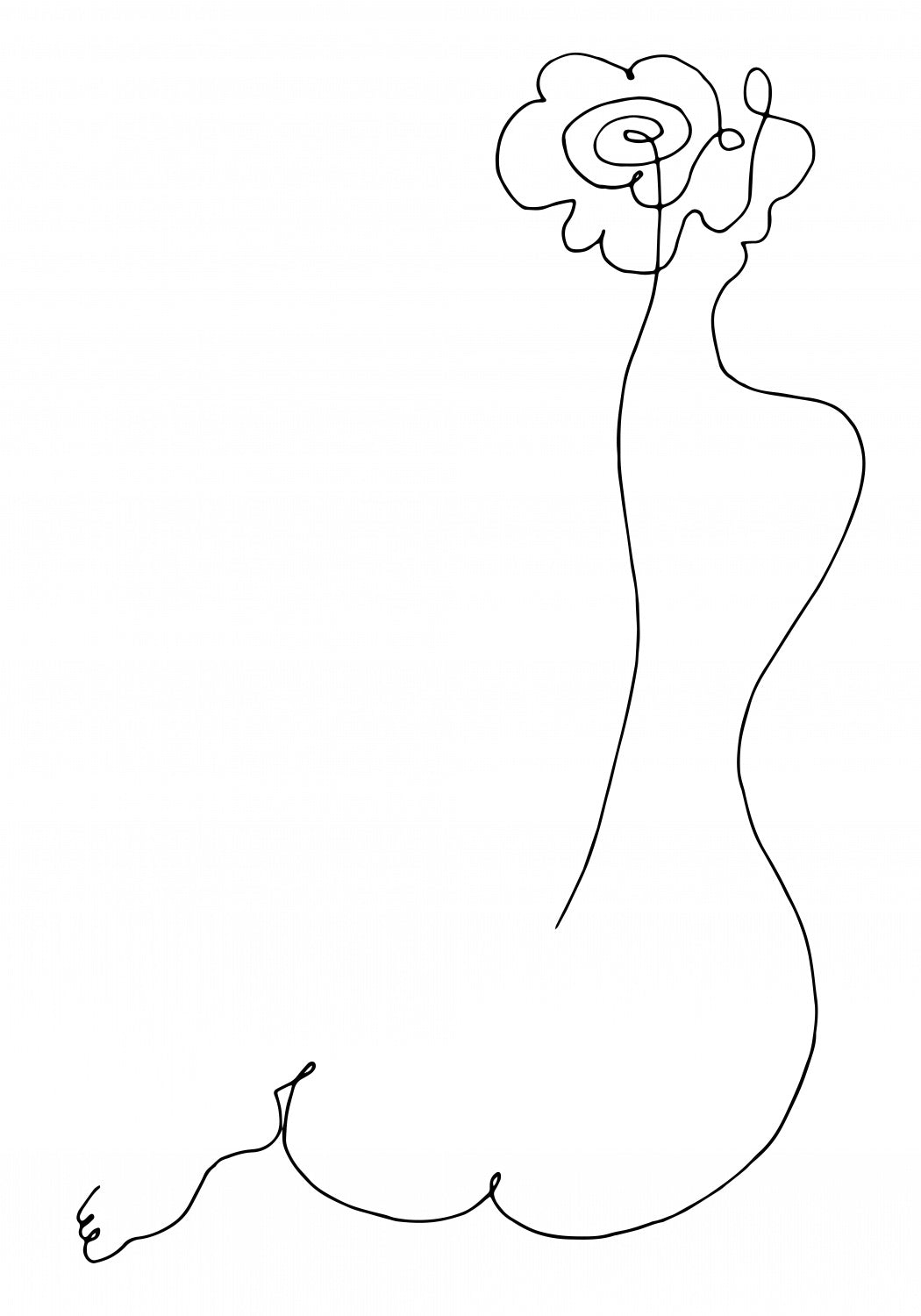 Rose Back Poster och Canvastavla