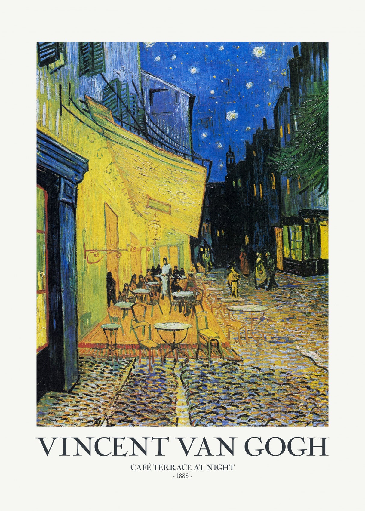 Café Terrace At Night Poster och Canvastavla