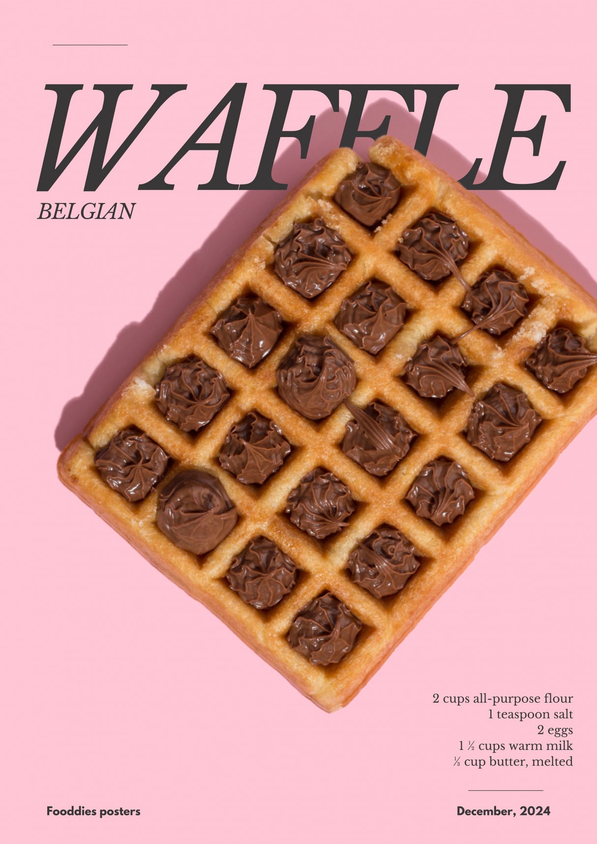 Belgian Waffle Poster och Canvastavla