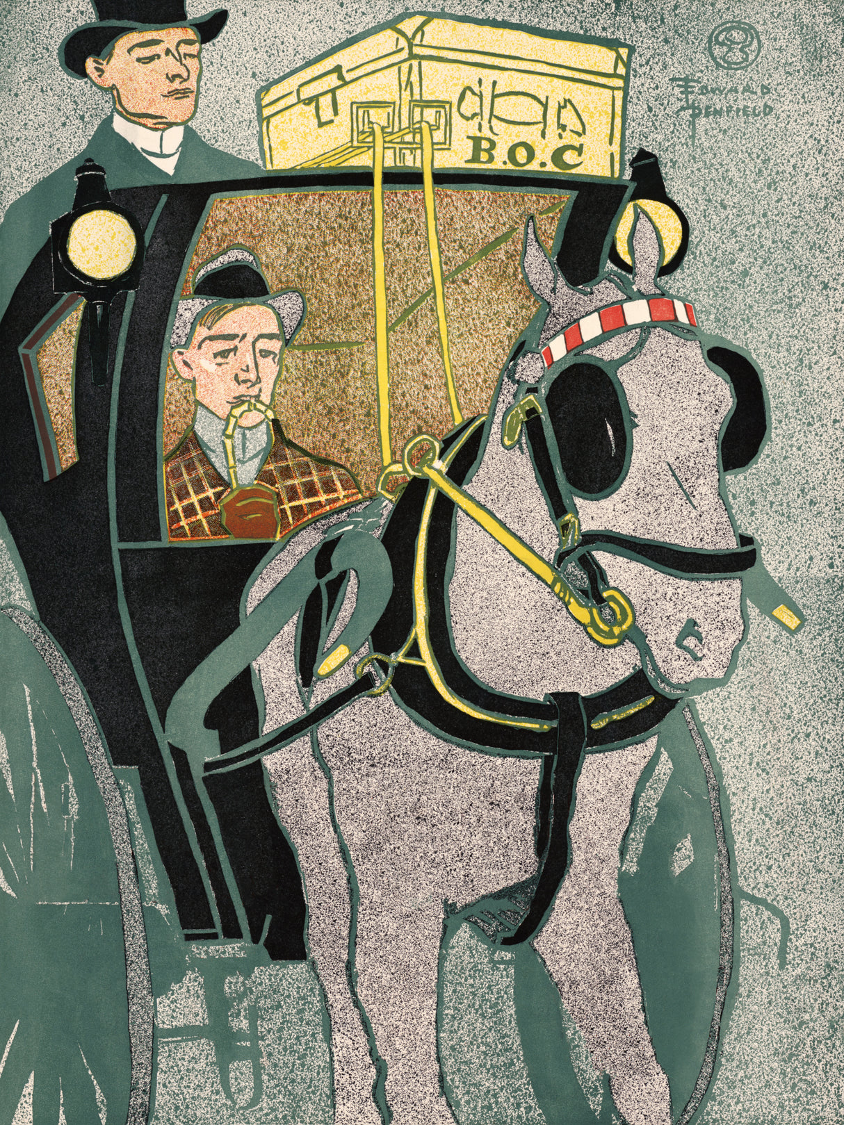 Man In Carriage (1896) Poster och Canvastavla