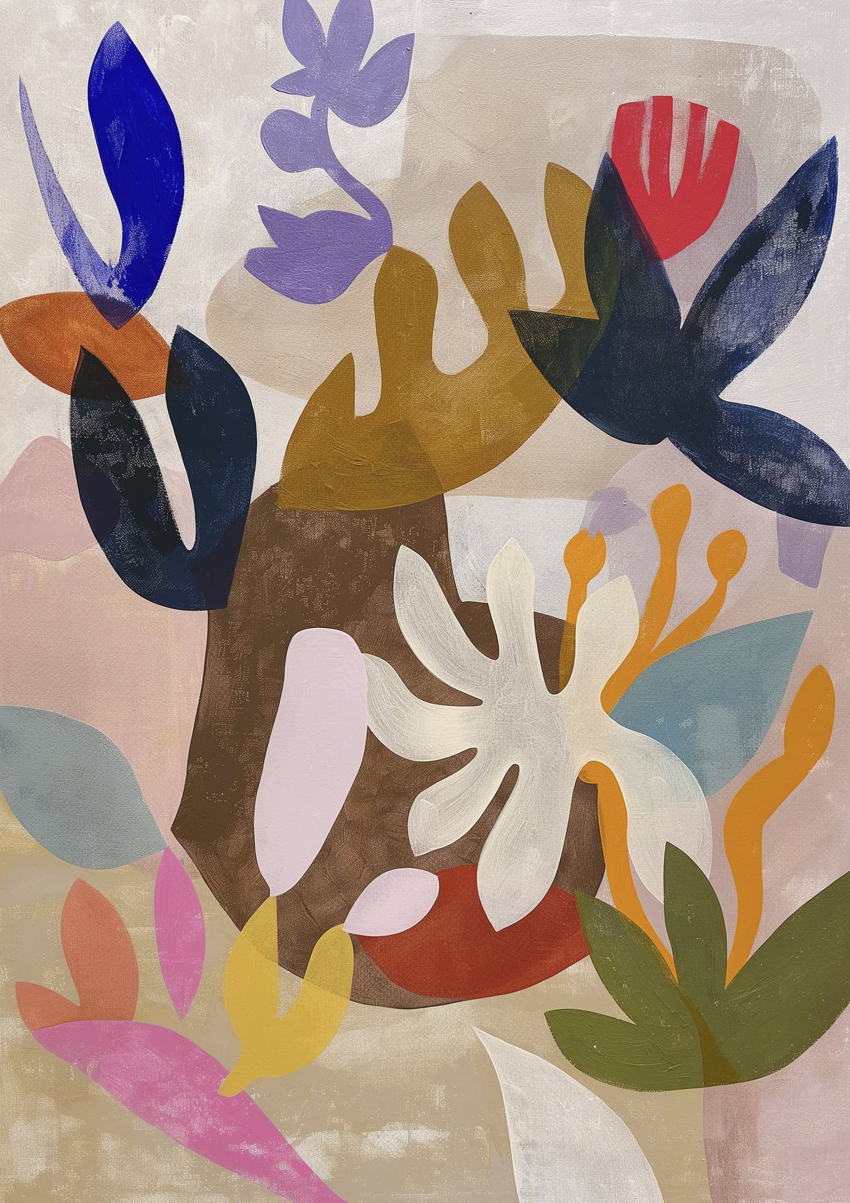 04 Botanicalshapes1 Lilaxlola Papersize Poster och Canvastavla