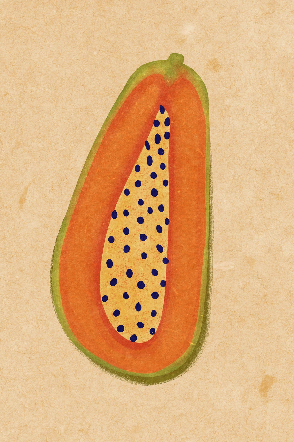 Simple papaya Poster och Canvastavla