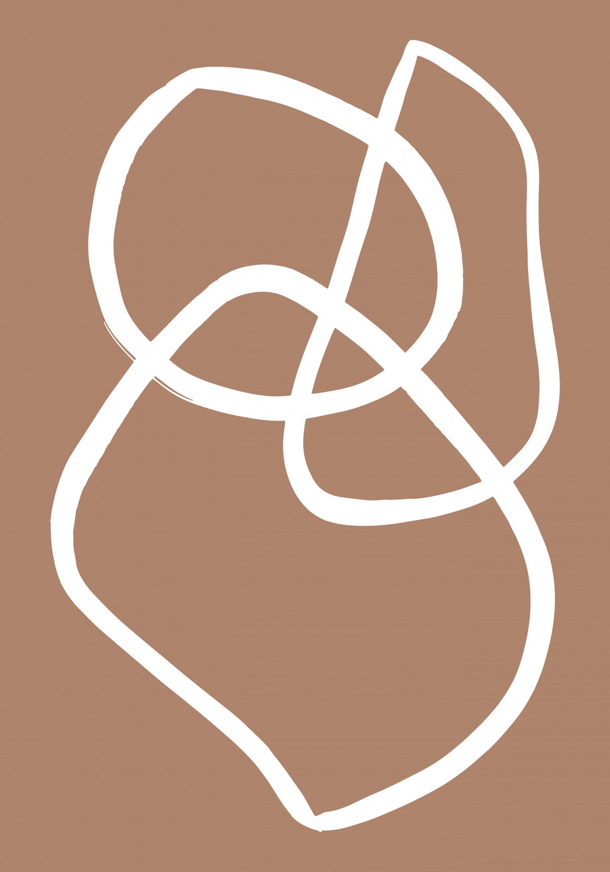 Abstract Lines Mocha Poster och Canvastavla