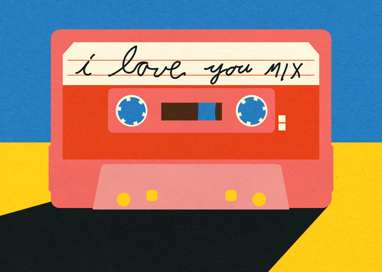 I Love You Mix Tape Poster och Canvastavla