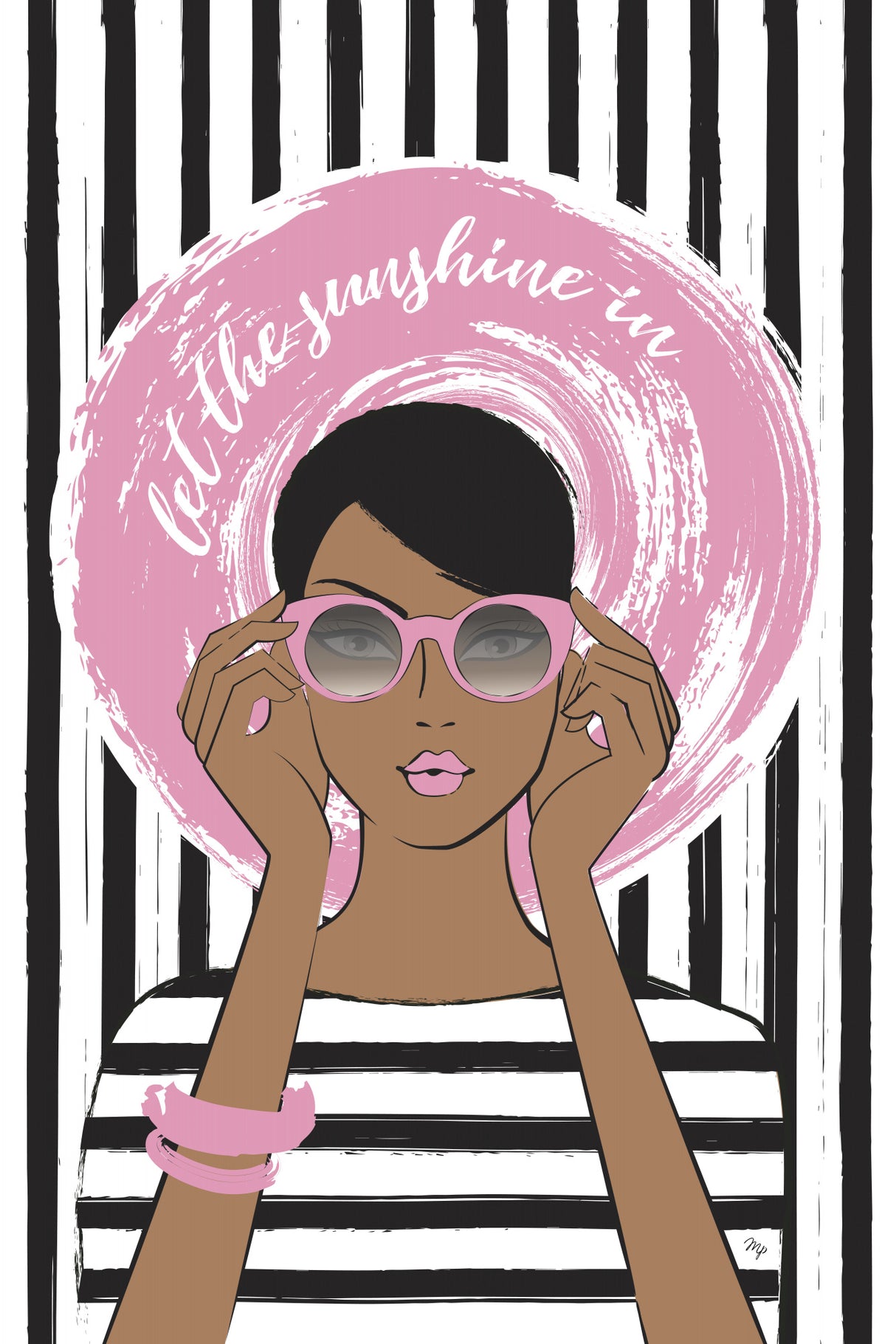 Sunshine Girl Dark Poster och Canvastavla