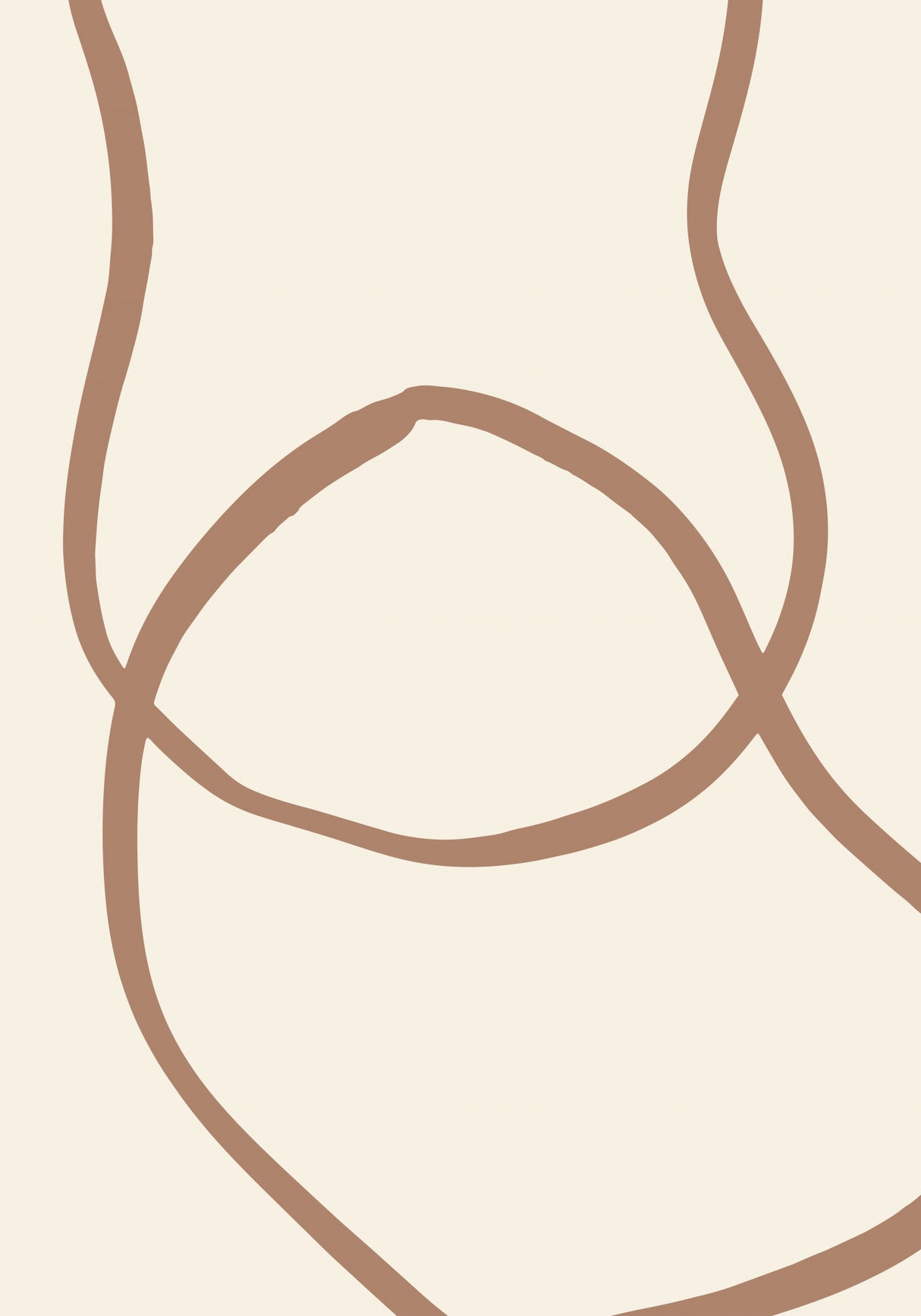 Abstract Lines Mocha 6 Poster och Canvastavla