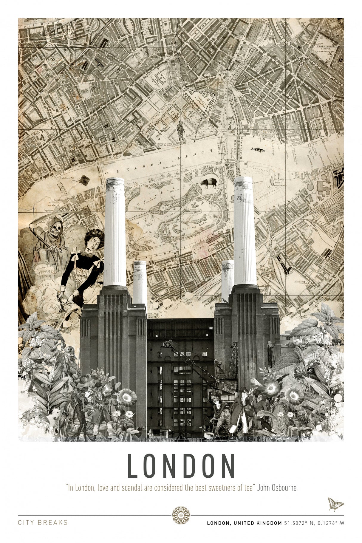 London Battersea (City Breaks) Poster och Canvastavla