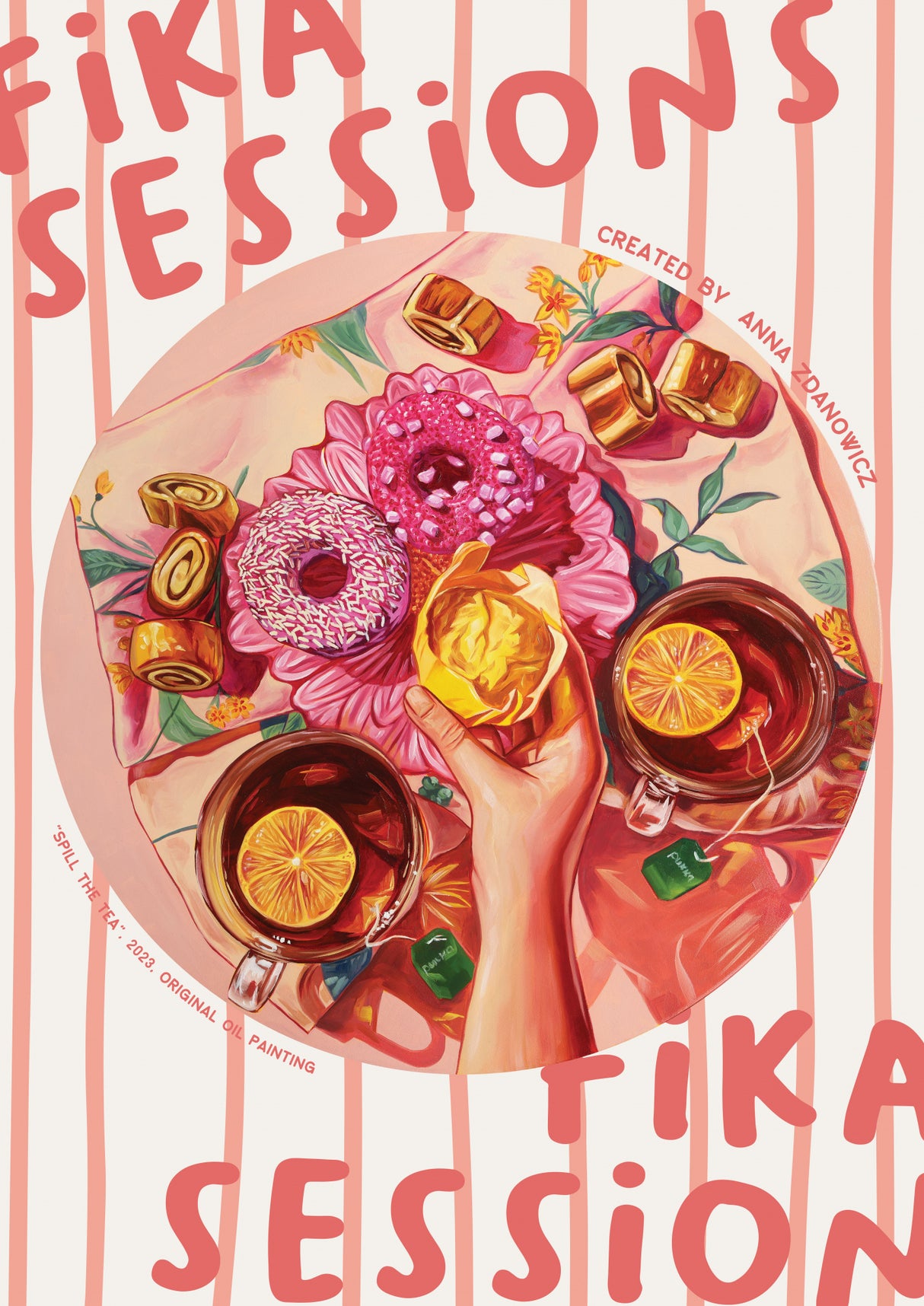 Spill the Tea Poster och Canvastavla