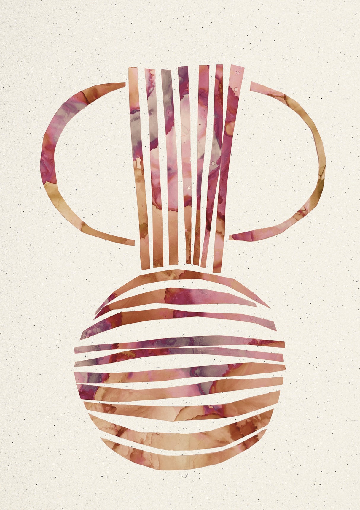 04 Retro Vase Lilaxlola Papersize Poster och Canvastavla