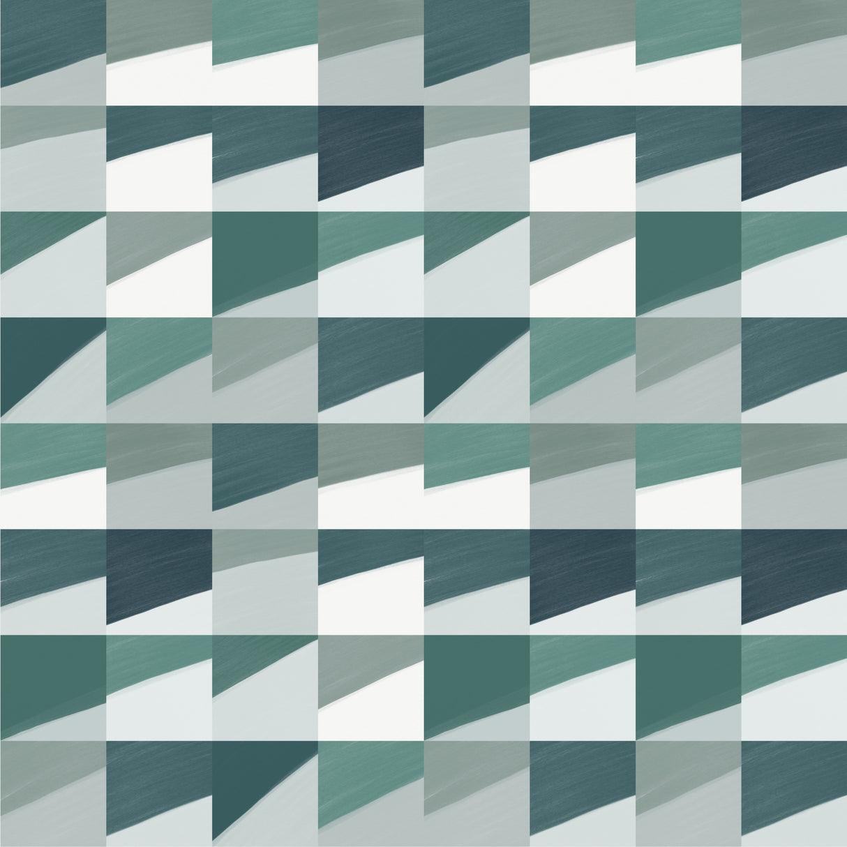 Mid Century Grid Pattern Seven Poster och Canvastavla