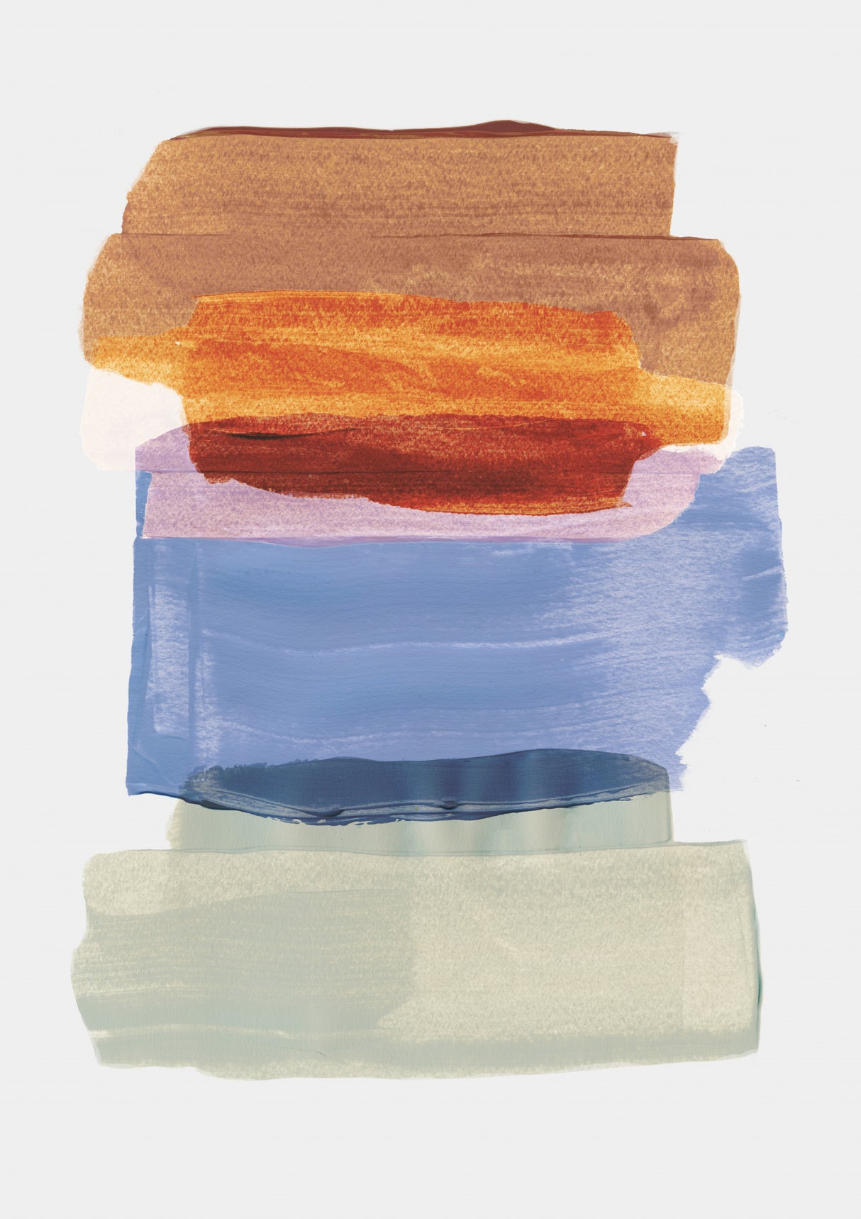 Abstract Brush Strokes 49 A1 Poster och Canvastavla