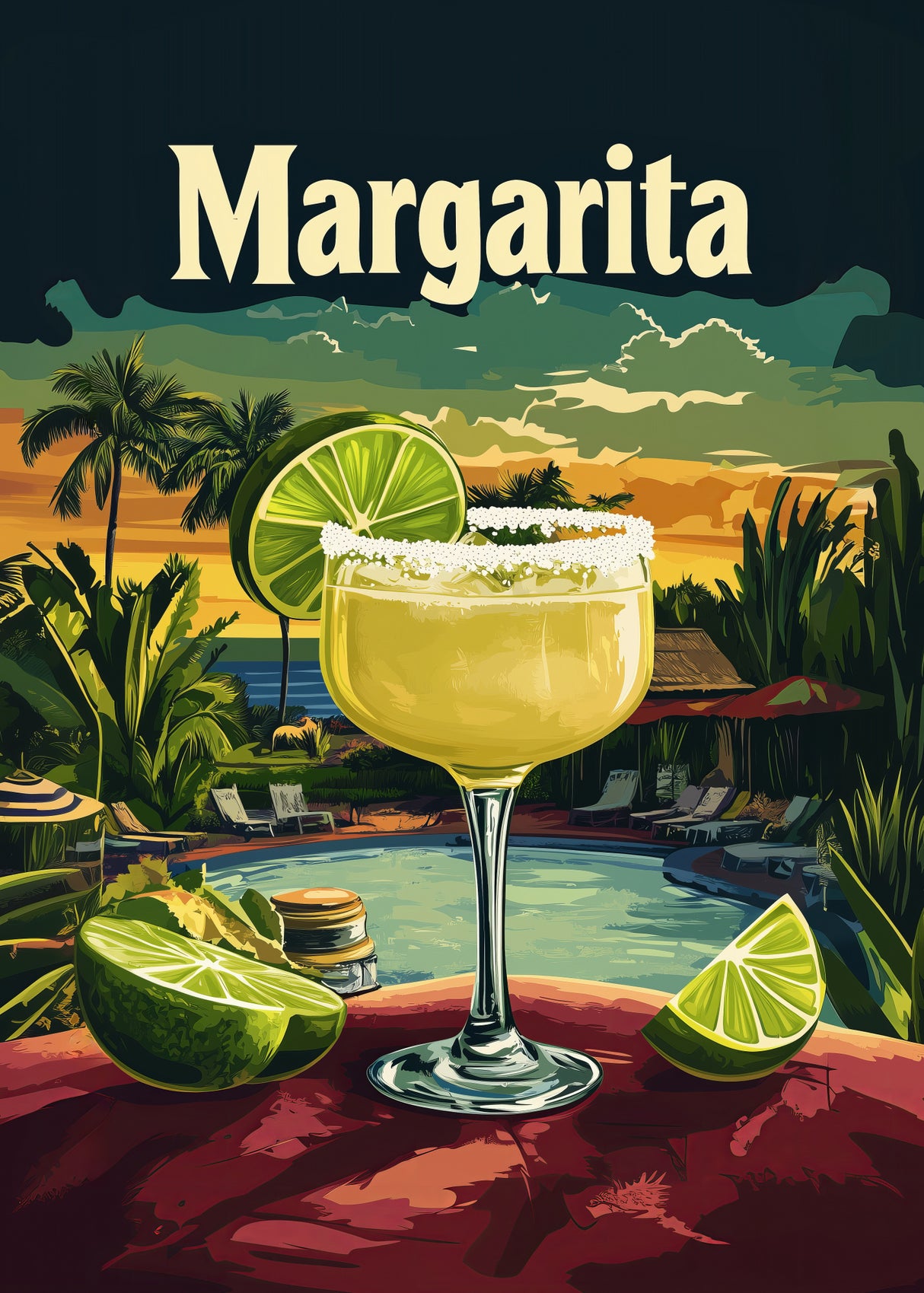 Margarita Vintage Poster och Canvastavla