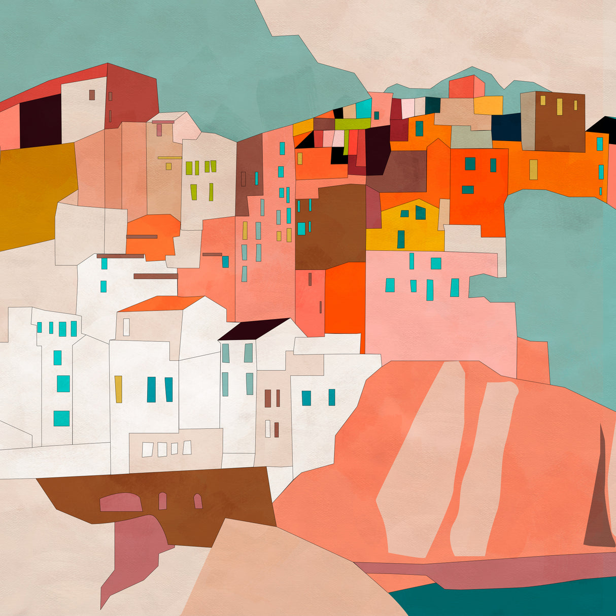 Vernazza 2 Kopie Poster och Canvastavla