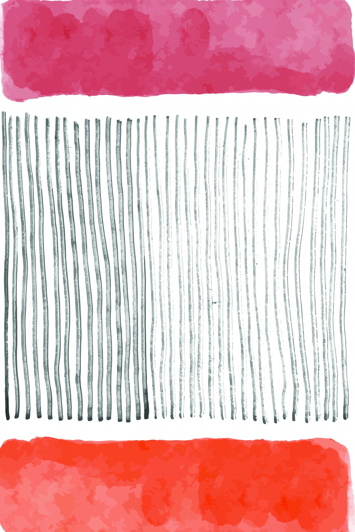 Watercolor Lines Series #4 Poster och Canvastavla