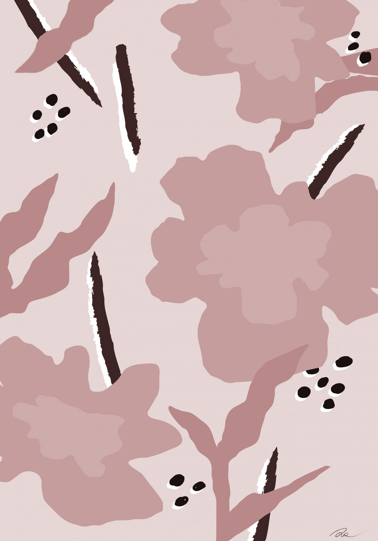 Flowers Red Poster och Canvastavla