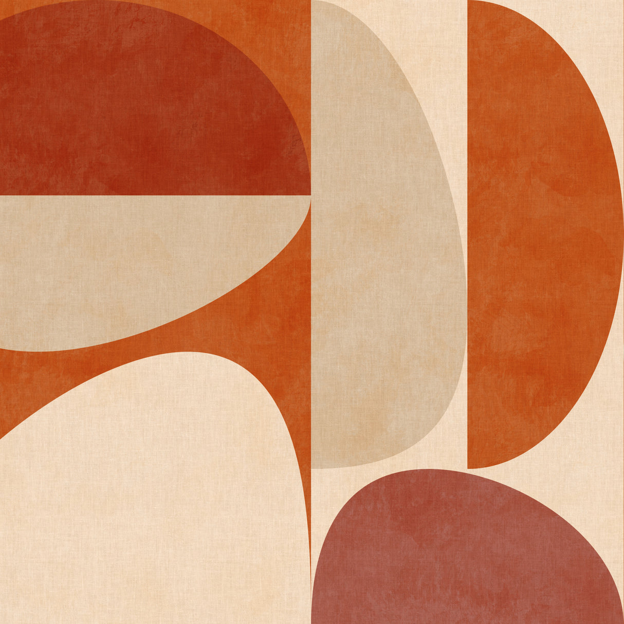 Autumn Mid Century Earthy 4 Poster och Canvastavla