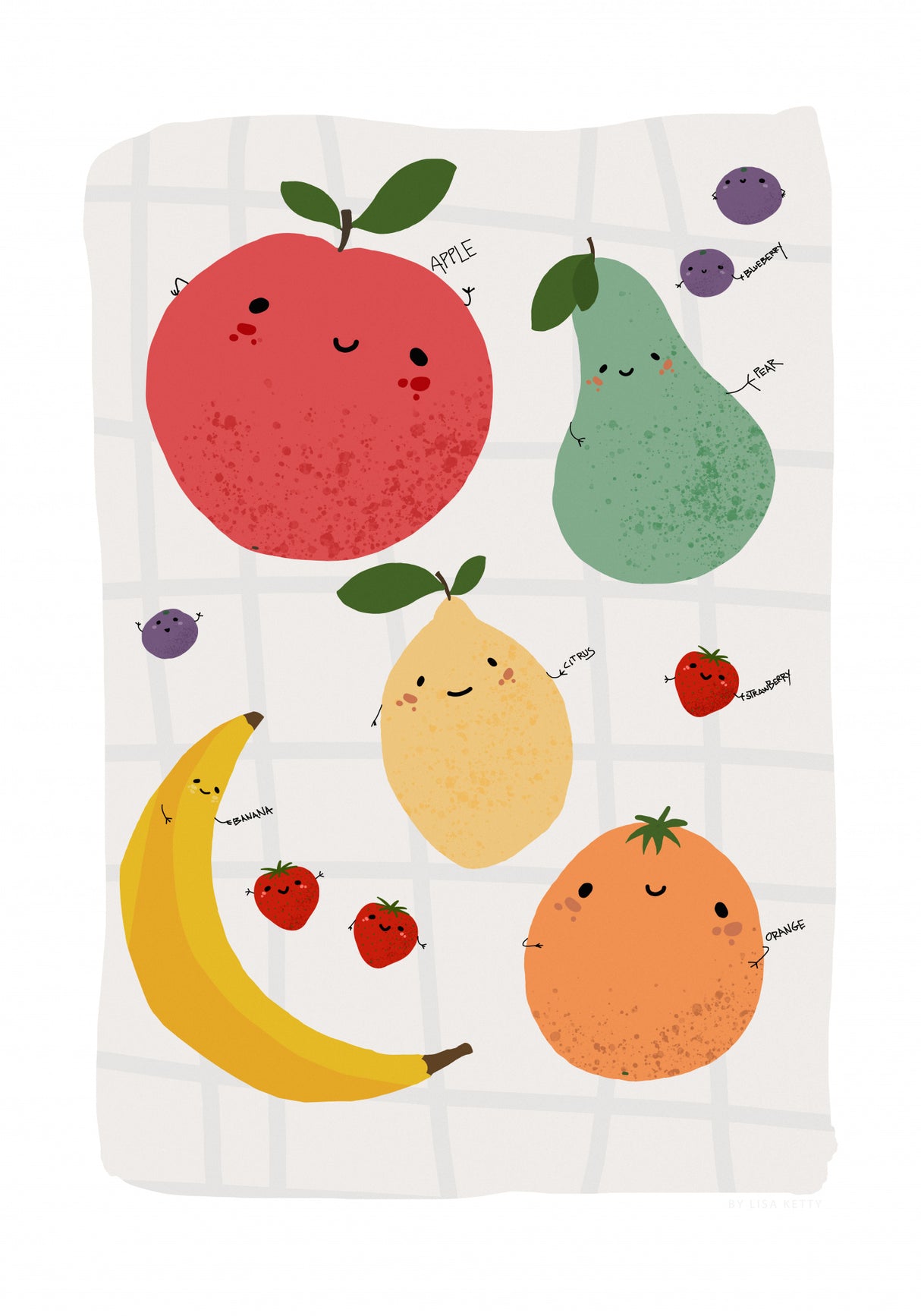 Fruit Kidsposter Poster och Canvastavla