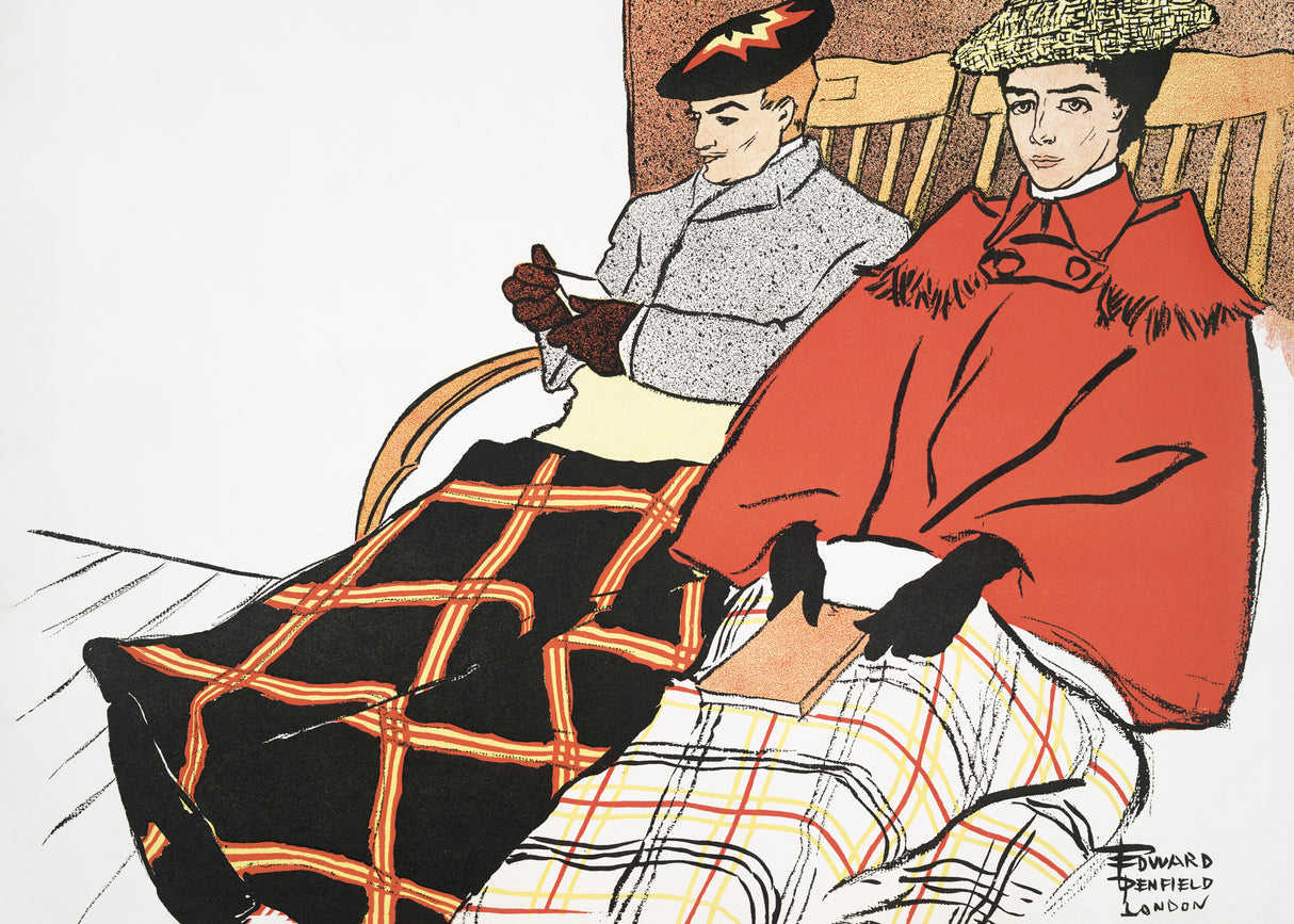 Man and Woman Sitting Together (1897) Poster och Canvastavla