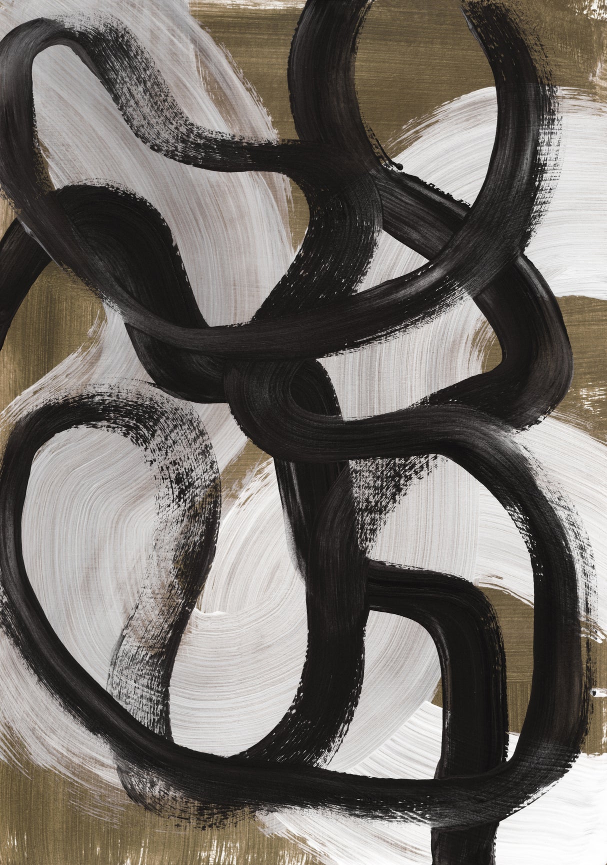 Abstract Brush Strokes 127X Poster och Canvastavla