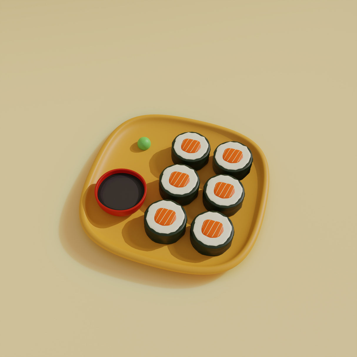 Sushi Maki Plate Poster och Canvastavla