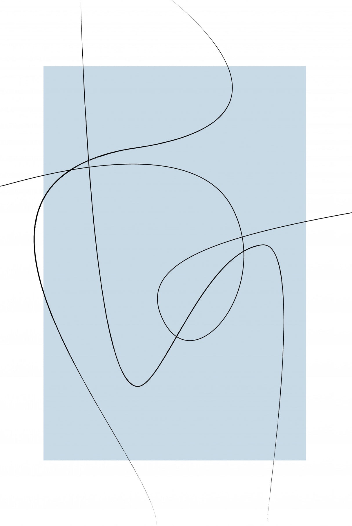 Blue Abstract Poster och Canvastavla