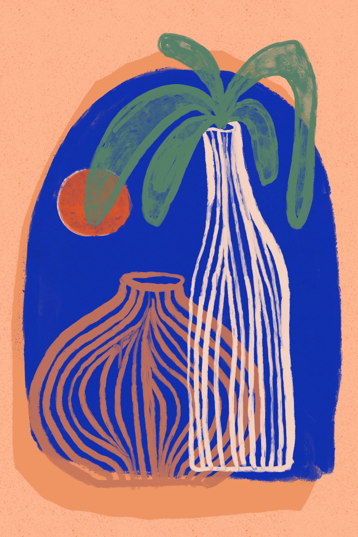 Sunset And Vases Poster och Canvastavla