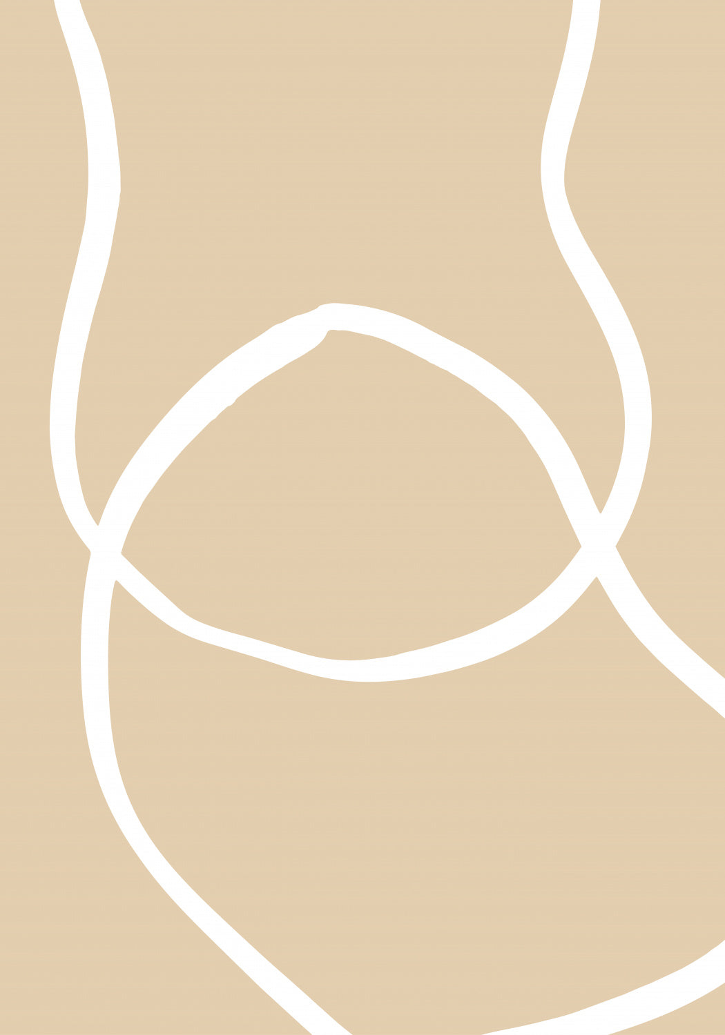 Beige Lines 04 Poster och Canvastavla