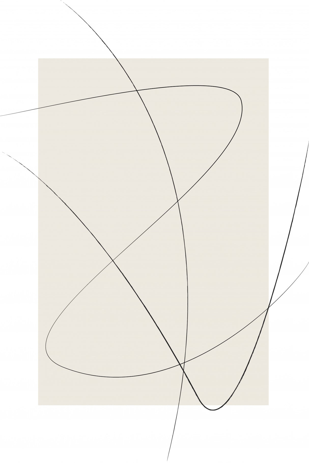 Beige Abstract Poster och Canvastavla