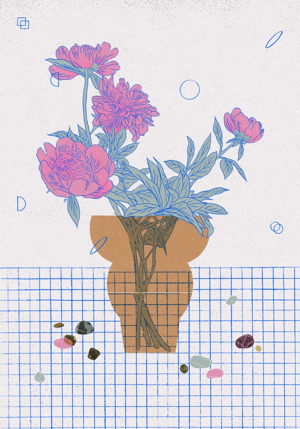 Peonies Poster och Canvastavla