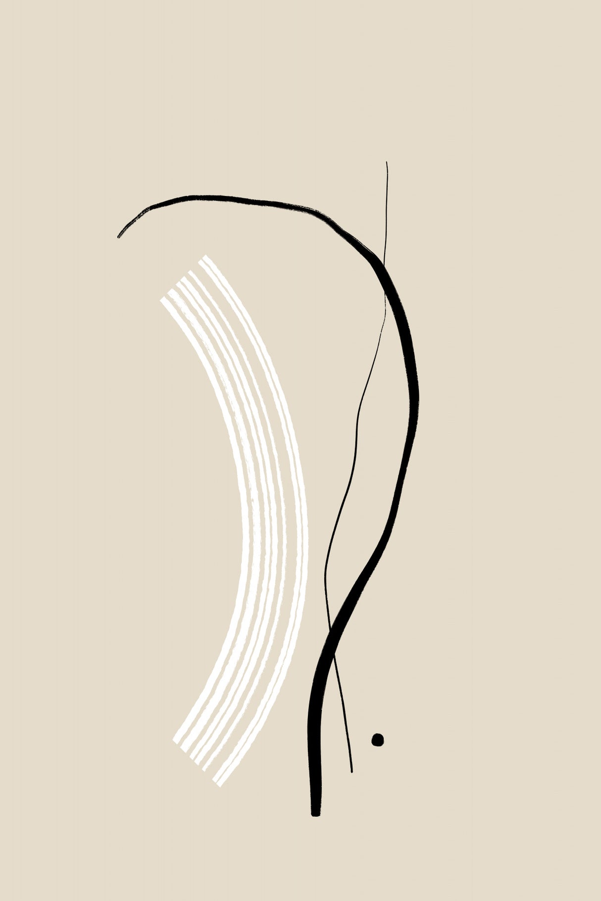 Composition of Lines - The First Poster och Canvastavla