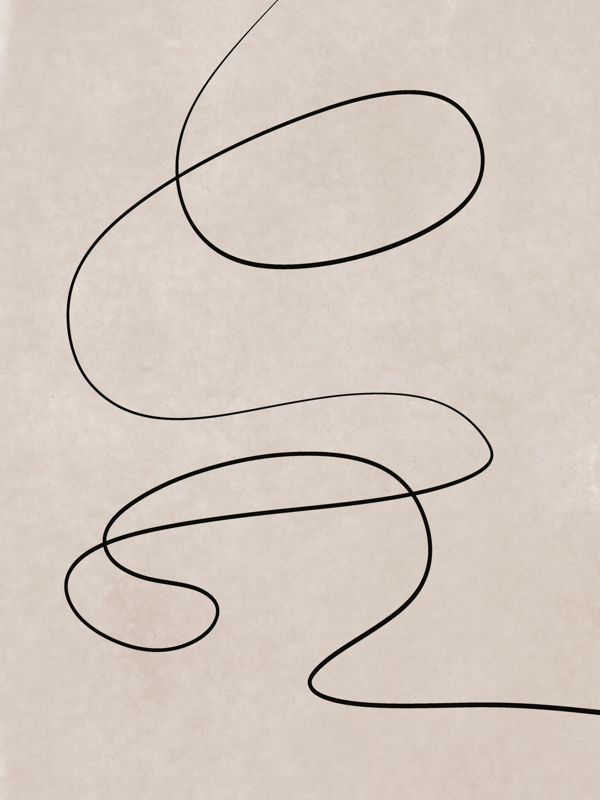 Minimal line art abstract drawing 03 Poster och Canvastavla