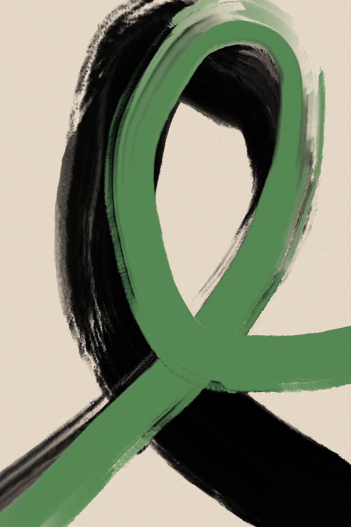 Blackandgreenno1 Poster och Canvastavla