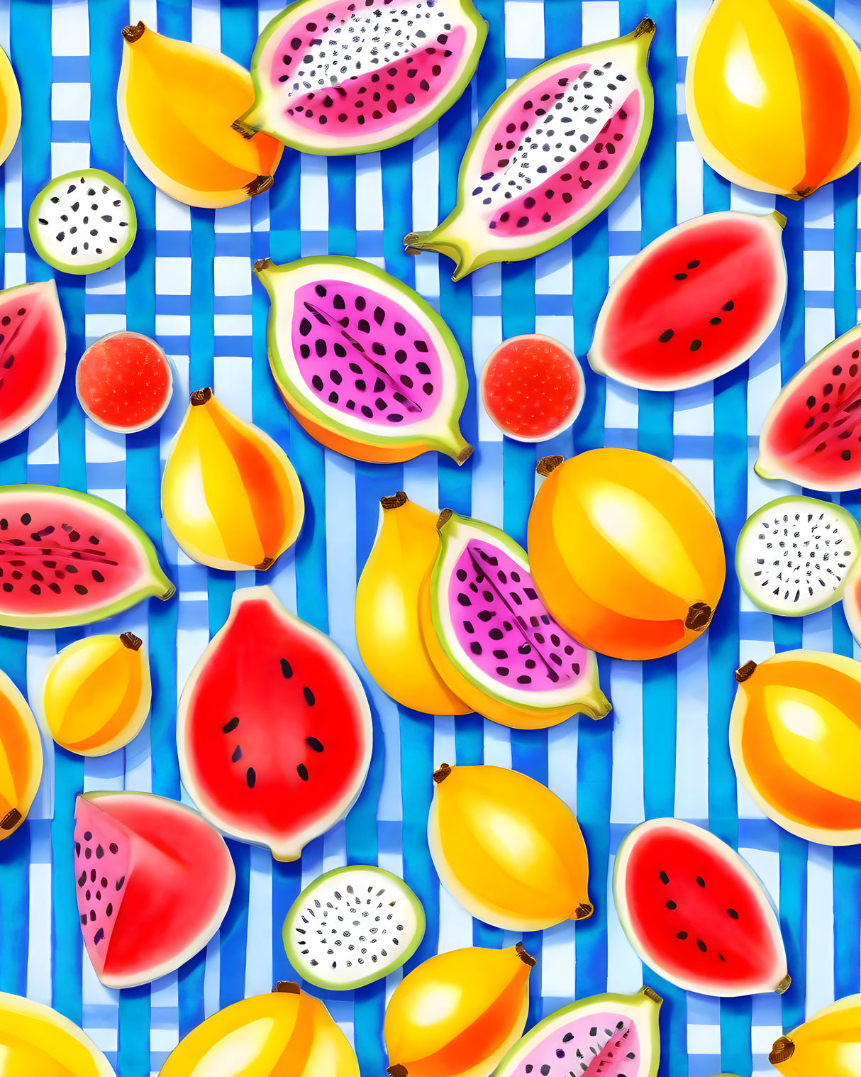Tropical Fruit Pop Poster och Canvastavla