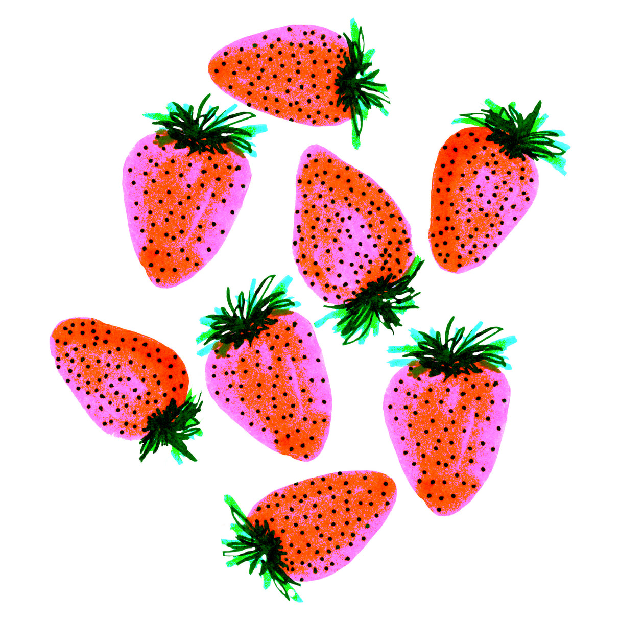 Strawberries 2 Poster och Canvastavla