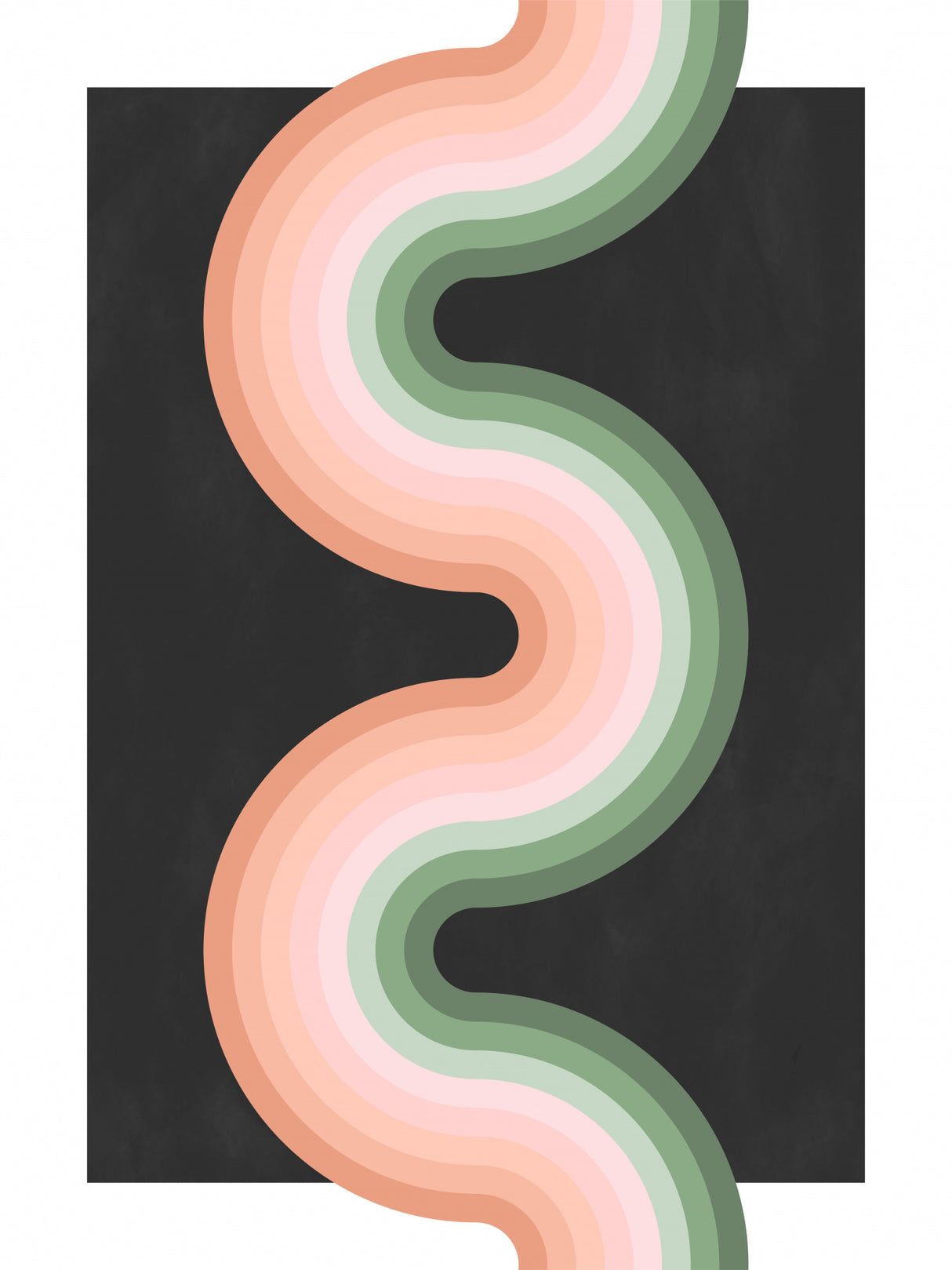 3x4 Aspectratio Pinkgreen31 Poster och Canvastavla