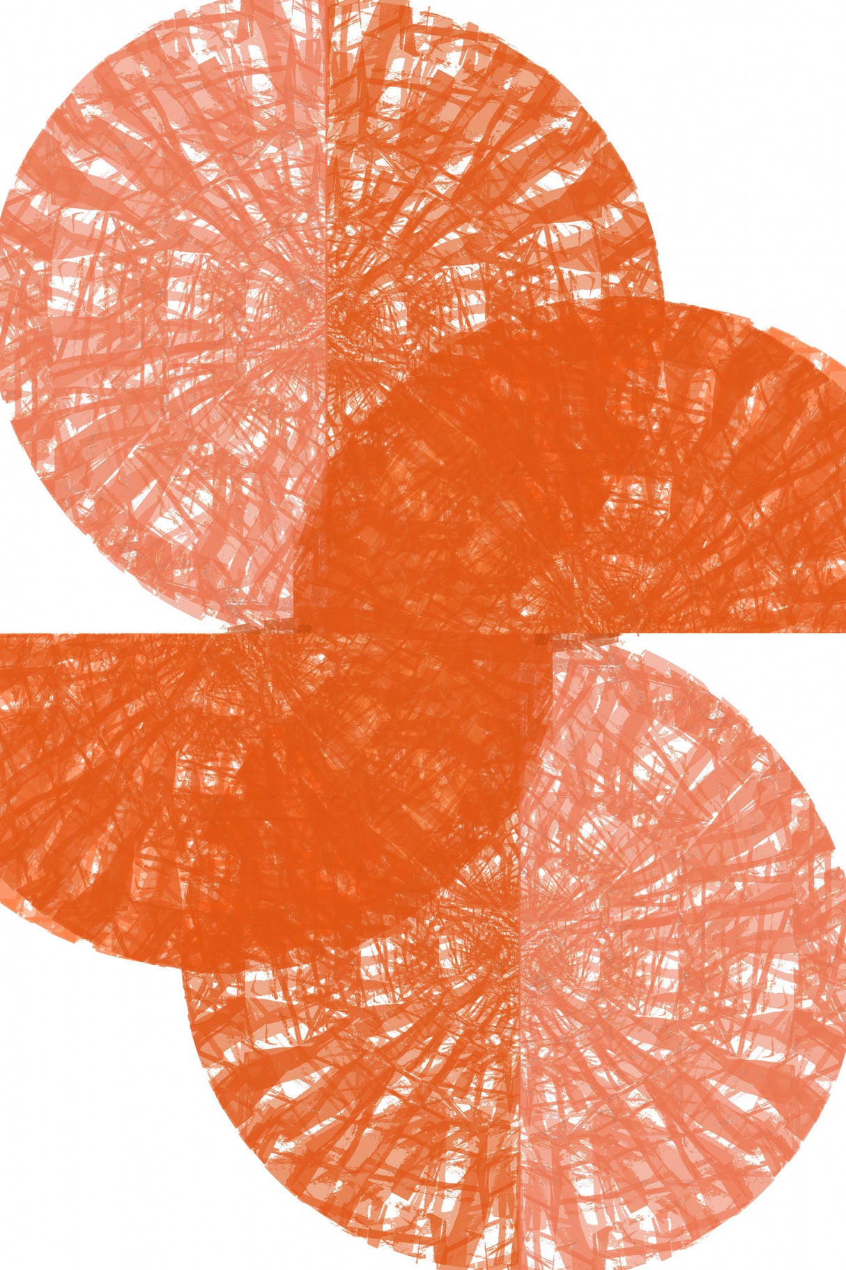 Orange Circle Fans 1 Poster och Canvastavla