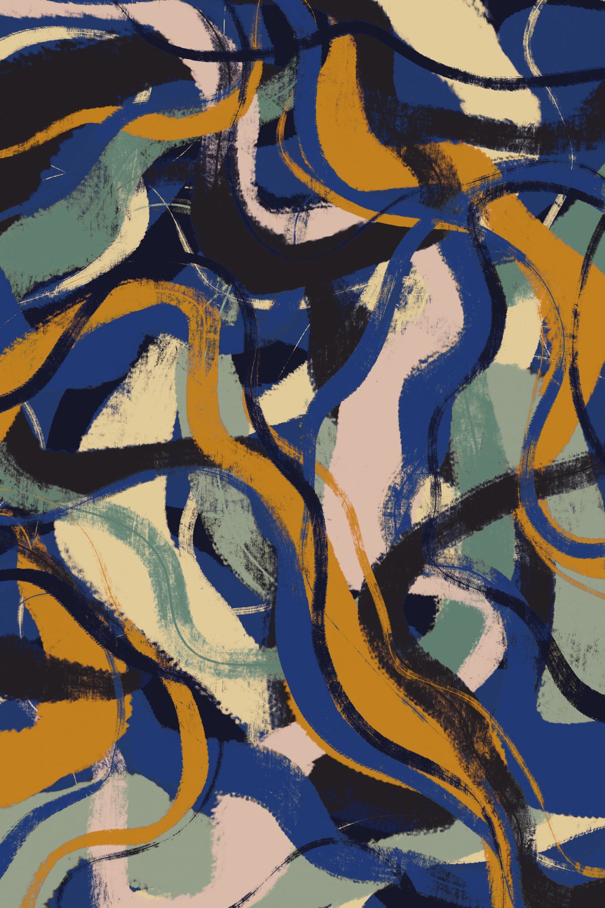 Colorful Strokes Pattern Poster och Canvastavla