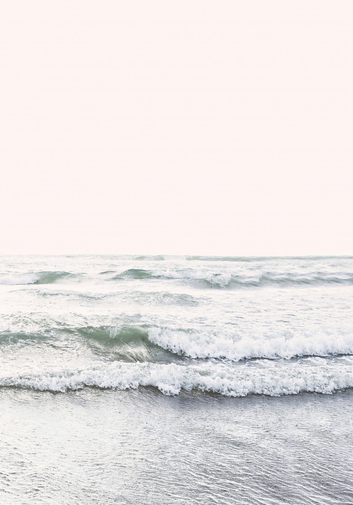 Blush Ocean Poster och Canvastavla