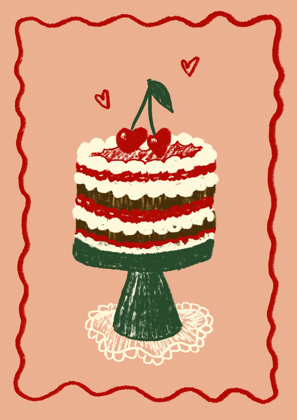 Poster Kirsch Torte Up Poster och Canvastavla