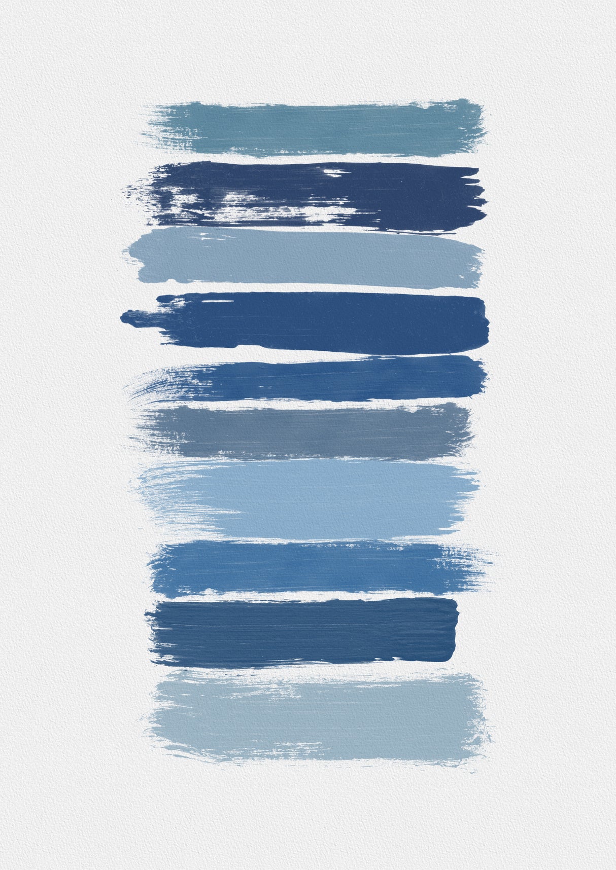 Ombre Blue Poster och Canvastavla