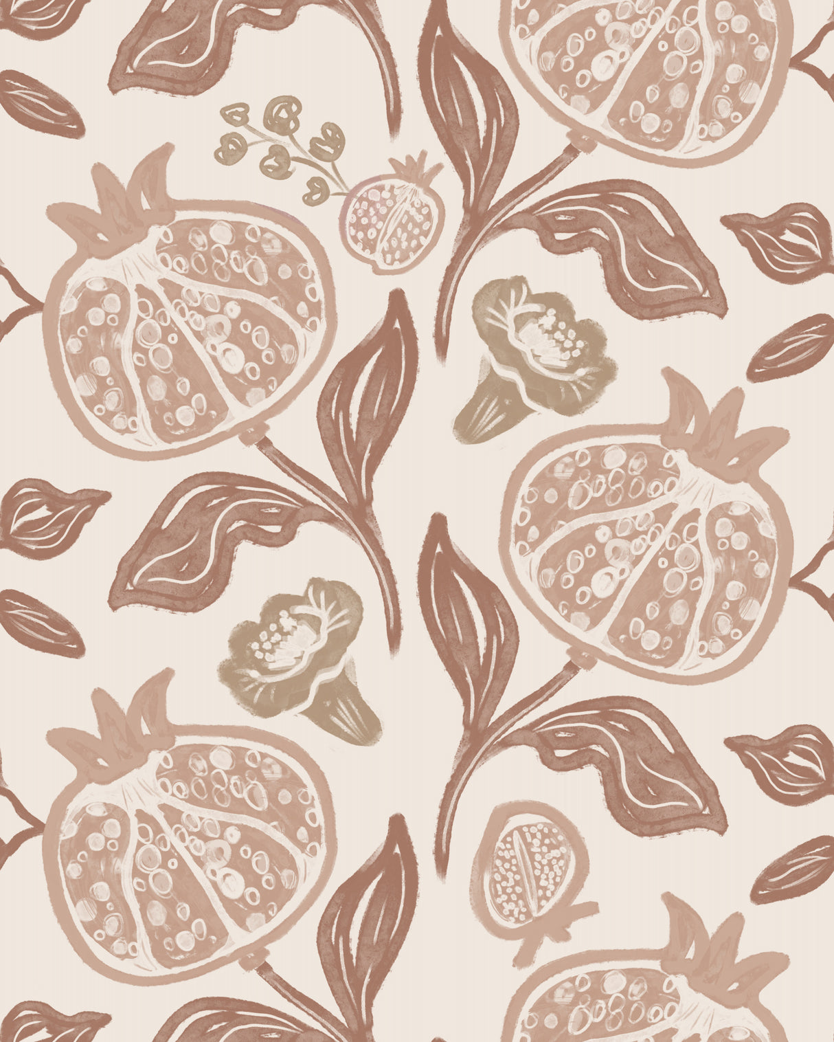 Pomegranates Pattern Poster och Canvastavla