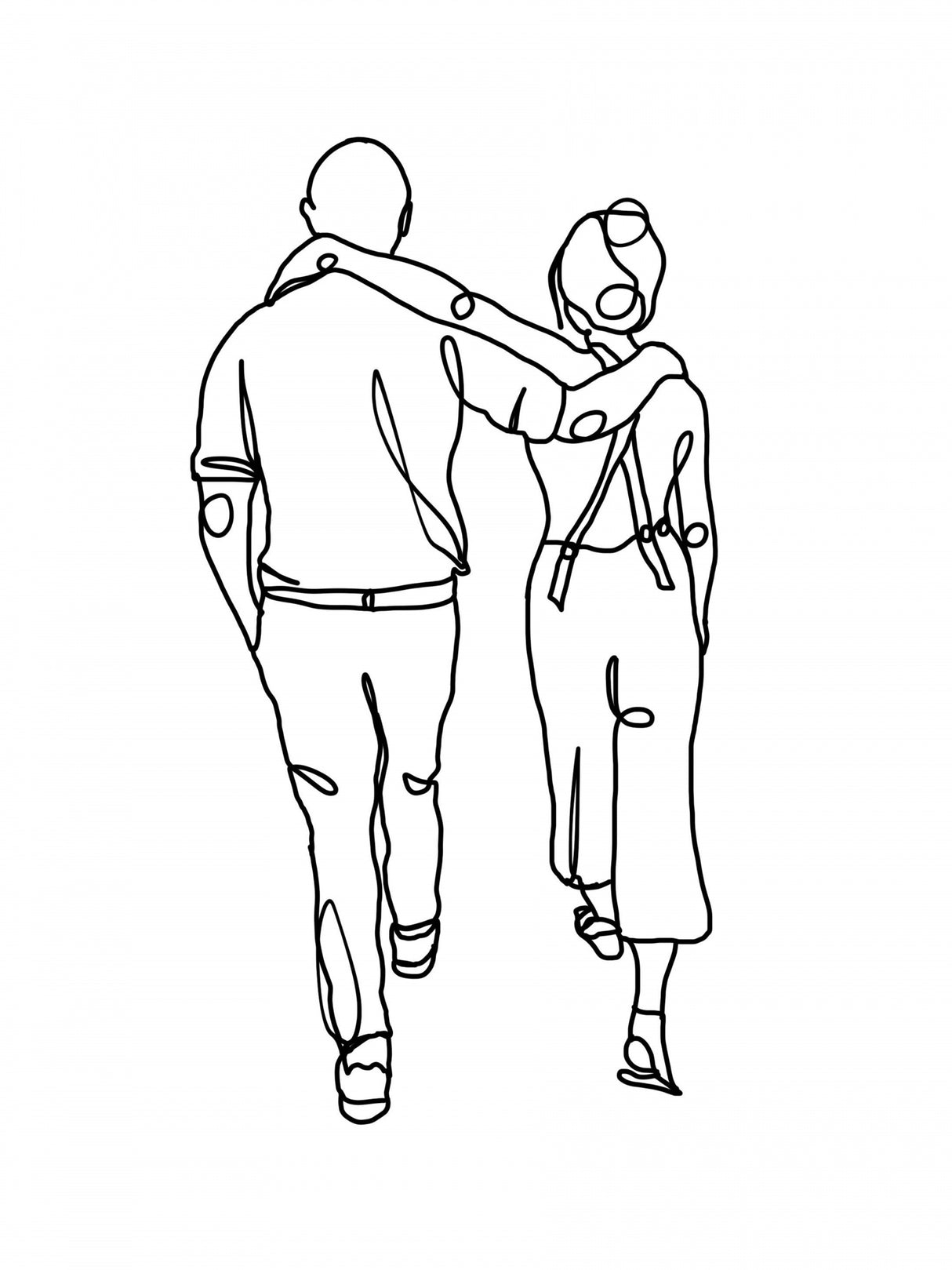 Walking With Friends Poster och Canvastavla